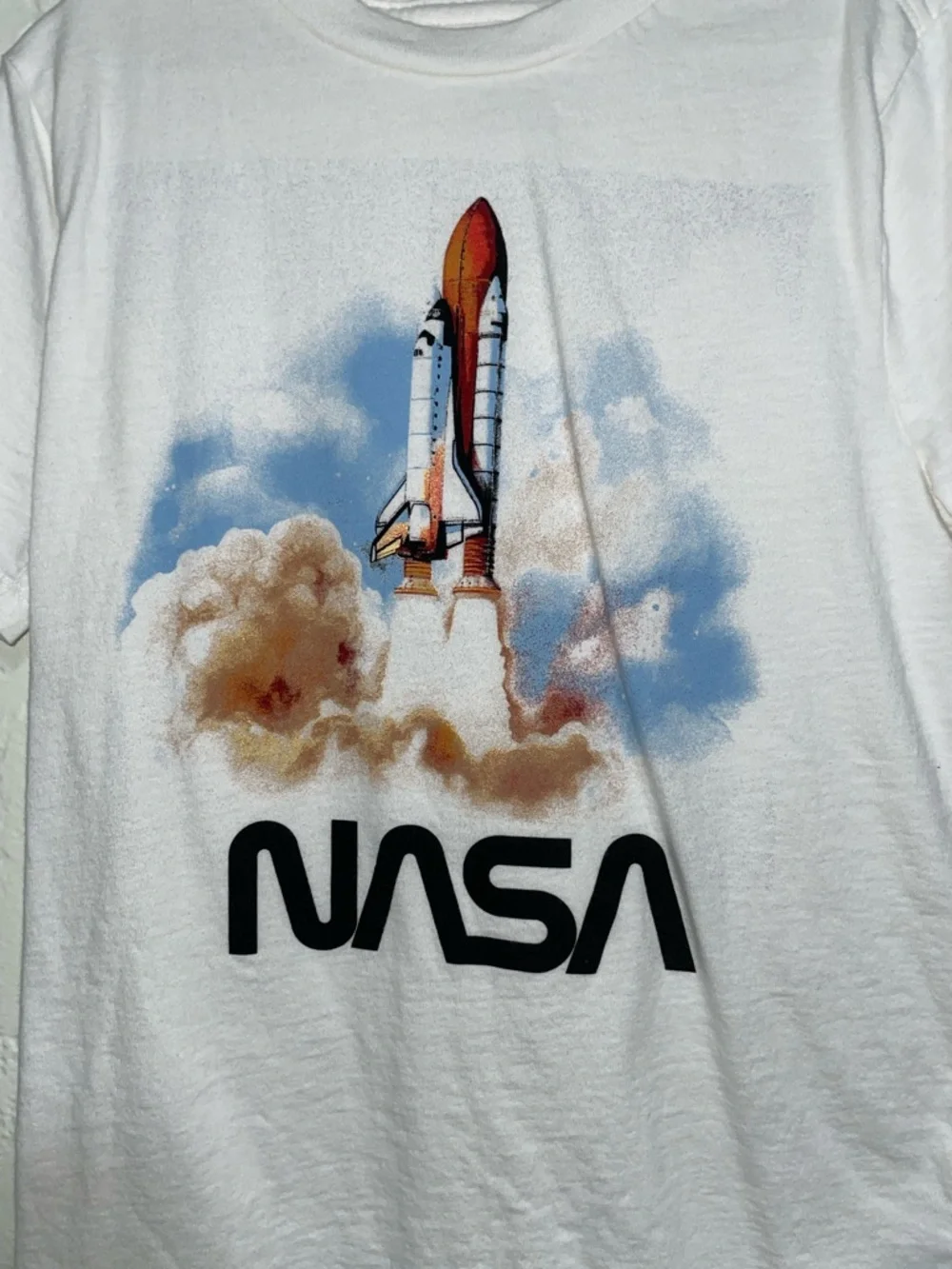 GAP White NASA Graphic Tee with Rocket Launch Art - Picture 3 of 6